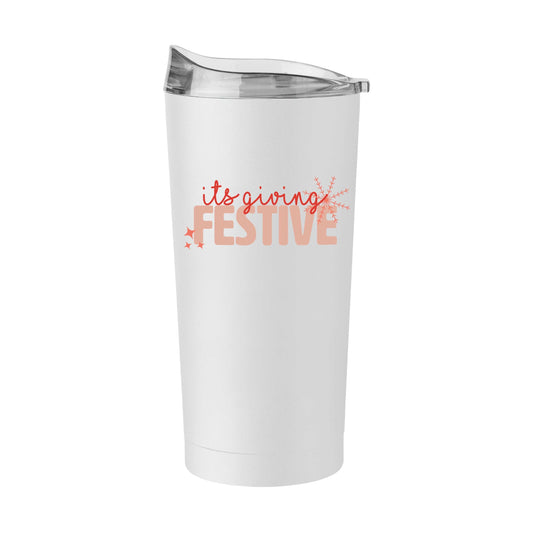 Christmas Festive 20oz Powder Coat Tumbler - Logo Brands - Flyclothing LLC