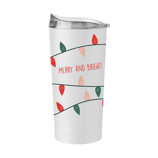 Christmas Merry and Bright 20oz Powder Coat Tumbler - Logo Brands - Flyclothing LLC