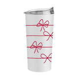 Christmas Ribbon 20oz Powder Coat Tumbler - Logo Brands - Flyclothing LLC
