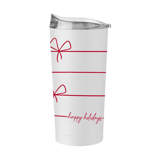 Christmas Ribbon 20oz Powder Coat Tumbler - Logo Brands - Flyclothing LLC