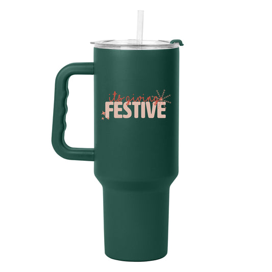 Christmas Festive 40oz PowderCoat Tumbler - Logo Brands - Flyclothing LLC