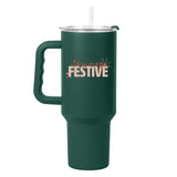 Christmas Festive 40oz PowderCoat Tumbler - Logo Brands - Flyclothing LLC