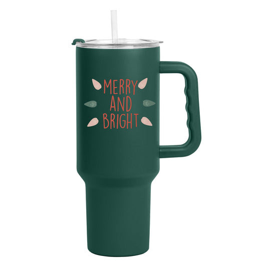 Christmas Merry and Bright 40oz PowderCoat Tumbler - Logo Brands - Flyclothing LLC