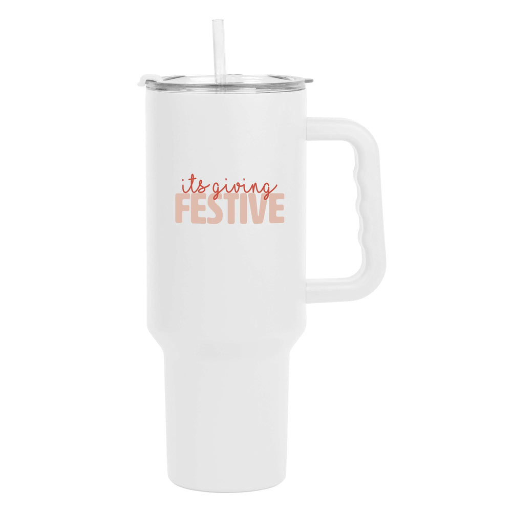 Christmas Festive 40oz PowderCoat Tumbler - Logo Brands - Flyclothing LLC