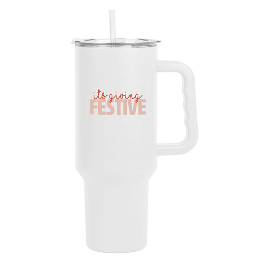 Christmas Festive 40oz PowderCoat Tumbler - Logo Brands - Flyclothing LLC