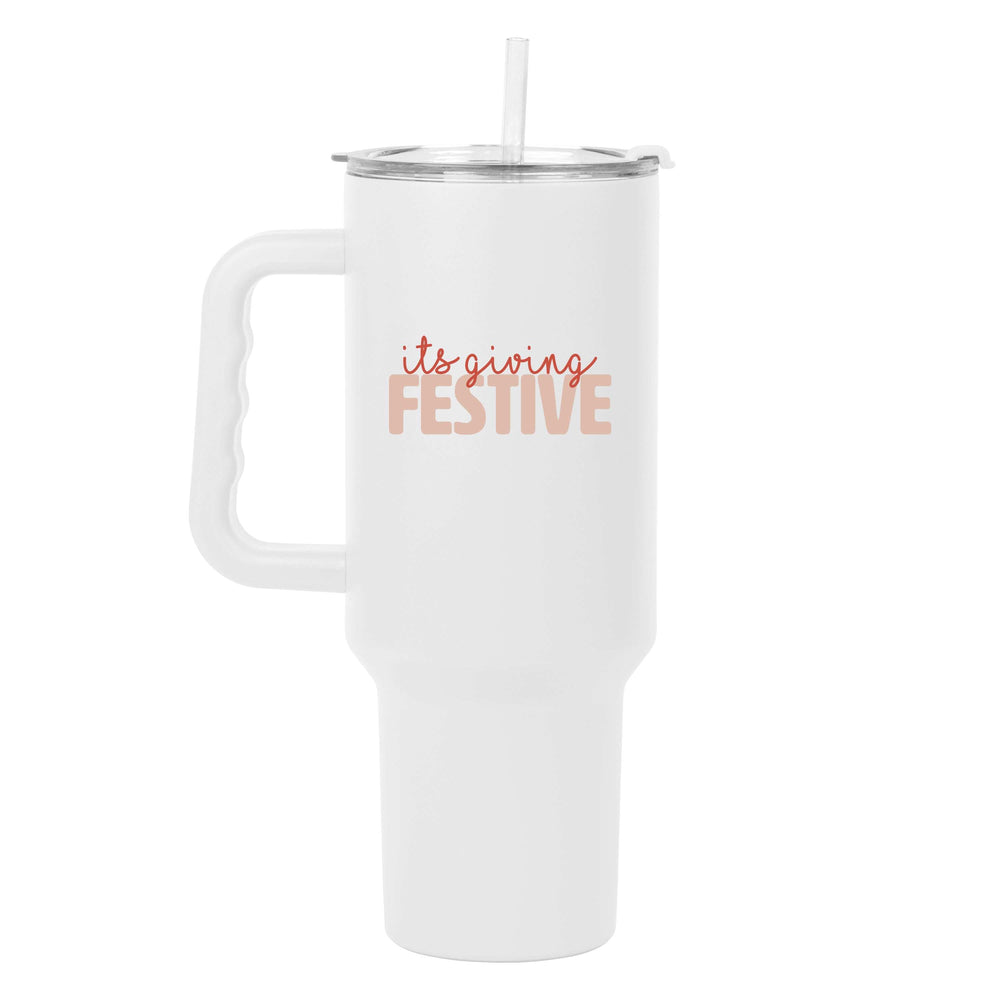 Christmas Festive 40oz PowderCoat Tumbler - Logo Brands - Flyclothing LLC