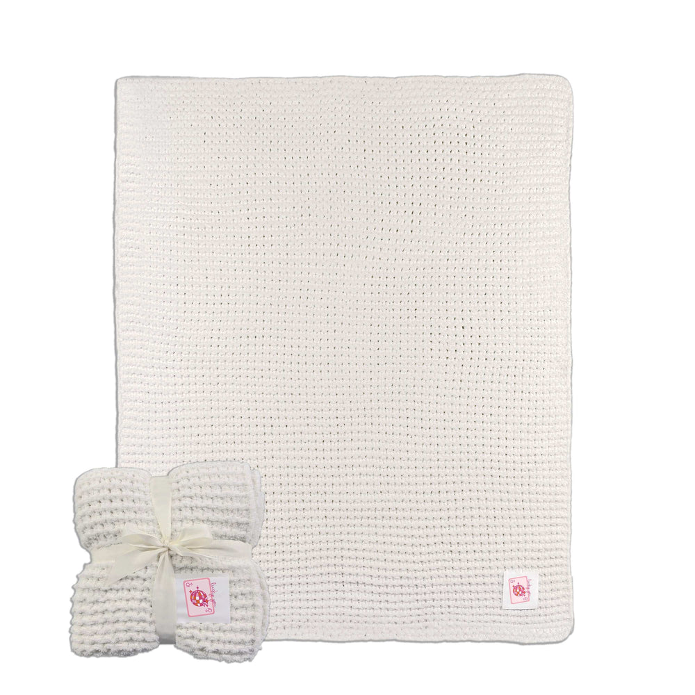 Just A Girl Cable Lucky You Card Knit Throw 50x60 - Logo Brands - Flyclothing LLC