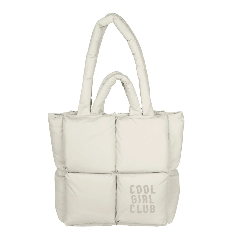 Just a Girl Cool Girl Cub Puff Tote - Logo Brands - Flyclothing LLC