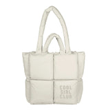 Just a Girl Cool Girl Cub Puff Tote - Logo Brands - Flyclothing LLC
