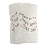 Just a Girl Good Vibes Only Sublimated Sweatshirt Blanket - Logo Brands - Flyclothing LLC