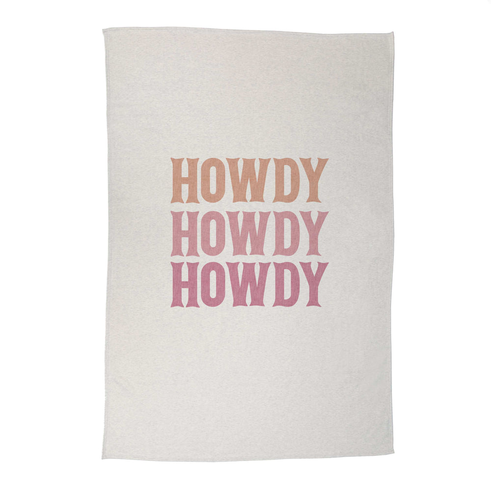 Just A Girl Sublimated Howdy Sweatshirt Blanket - Logo Brands - Flyclothing LLC