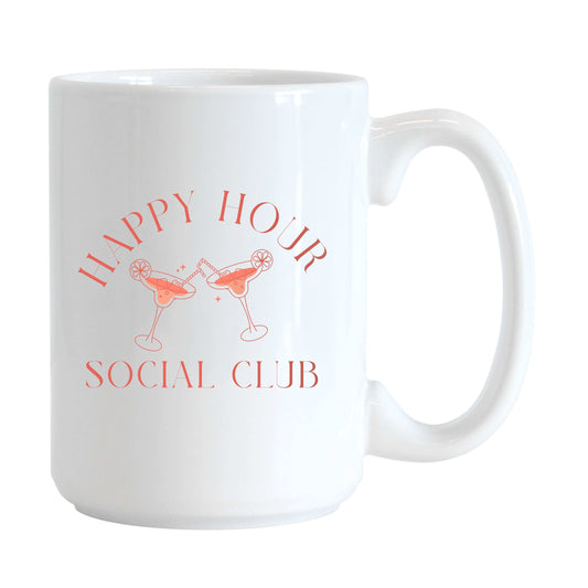 Just A Girl Happy Hour 15oz Sublimated Mug - Logo Brands - Flyclothing LLC