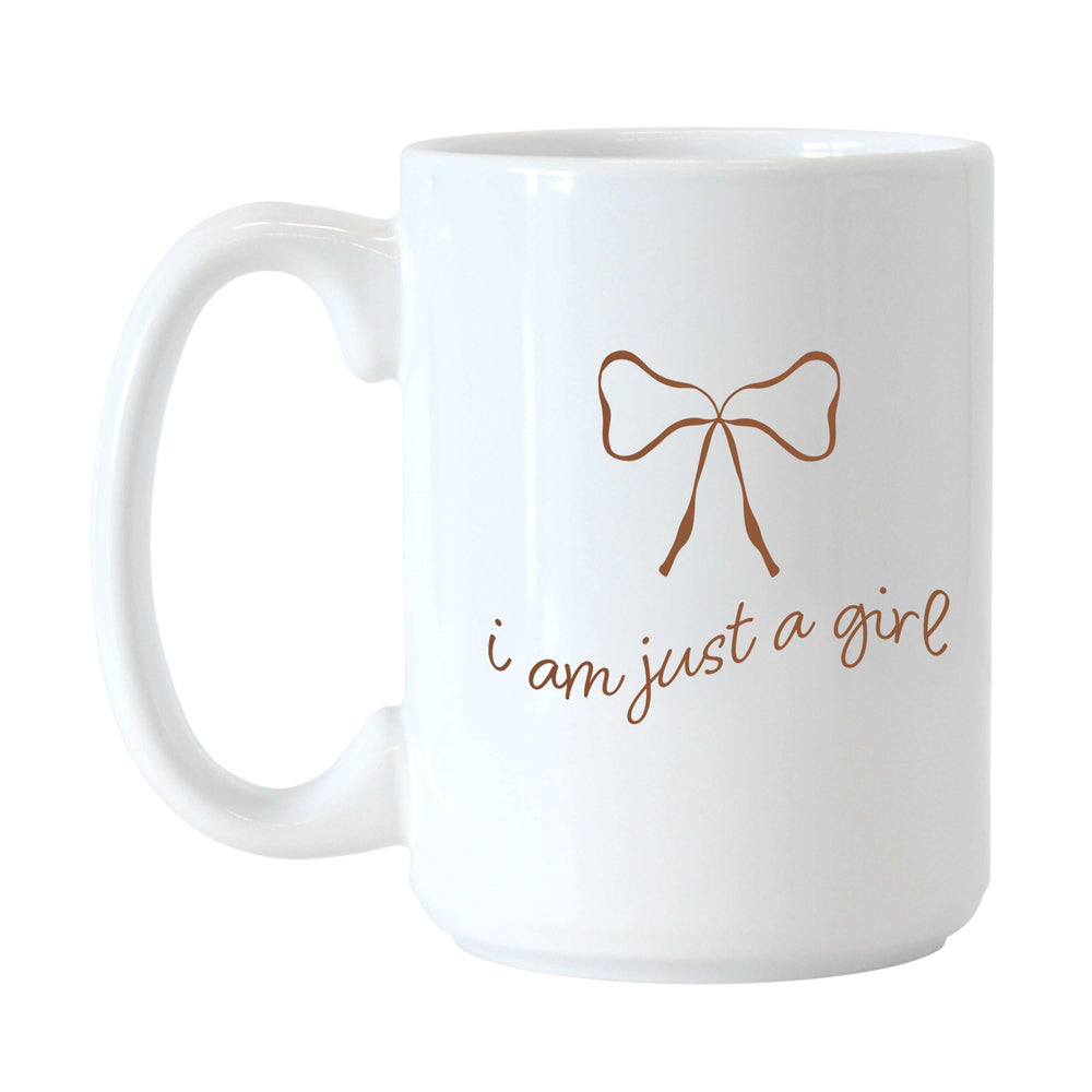 Just a Girl Neutral Bow 15oz Sublimated Mug - Logo Brands - Flyclothing LLC