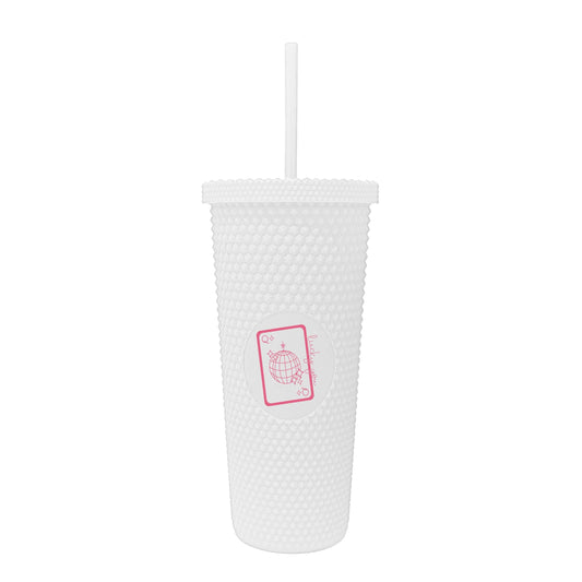 Just A Girl 24oz Lucky You Card Studded Tumbler - Logo Brands - Flyclothing LLC