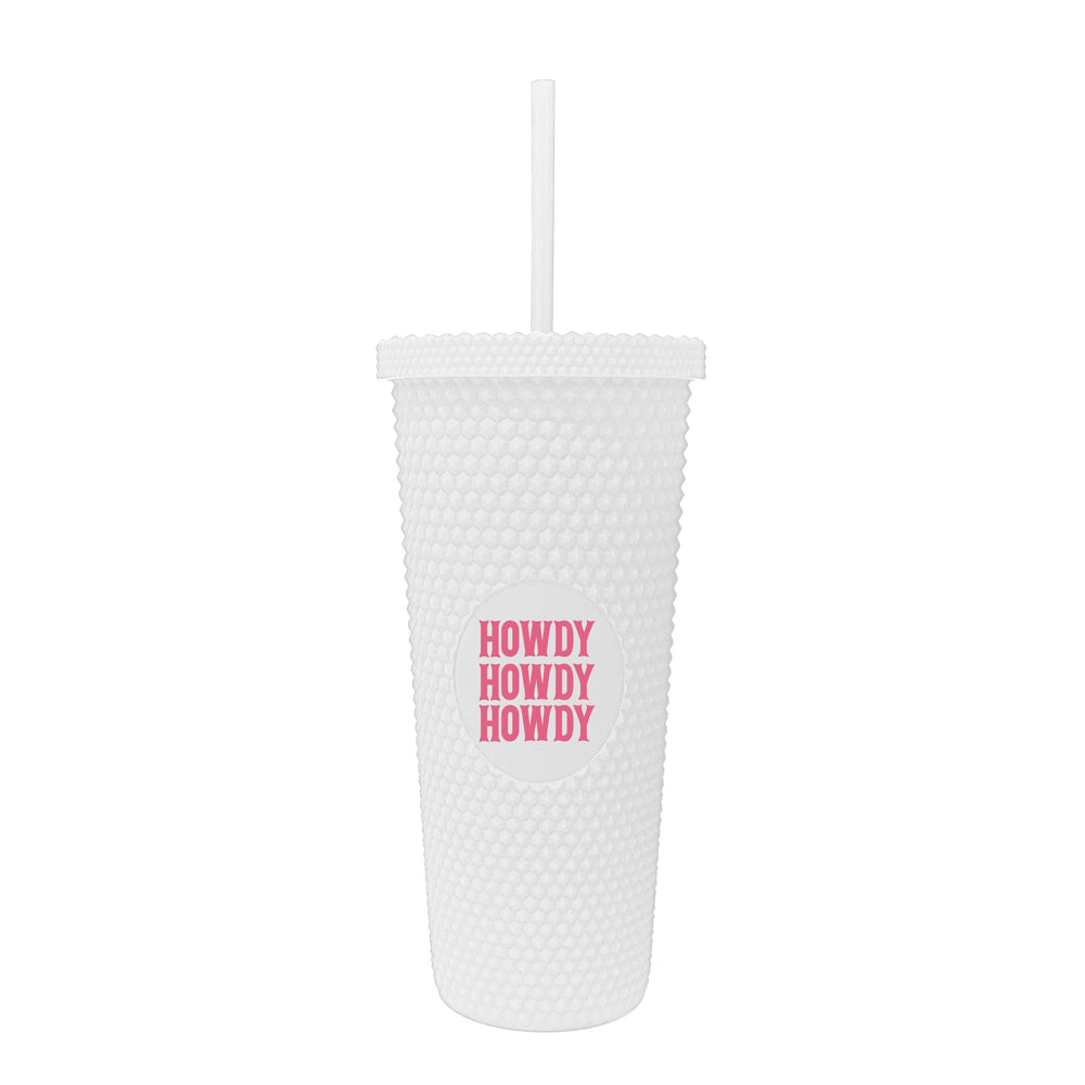 Just A Girl 24oz Howdy Studded Tumbler - Logo Brands - Flyclothing LLC