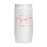 Just A Girl Happy Hour 12oz Powdercoat SlimCan Coolie - Logo Brands - Flyclothing LLC