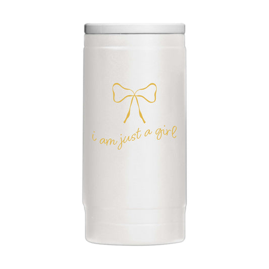Just A Girl Just A Girl 12oz Powdercoat SlimCan Coolie - Logo Brands - Flyclothing LLC
