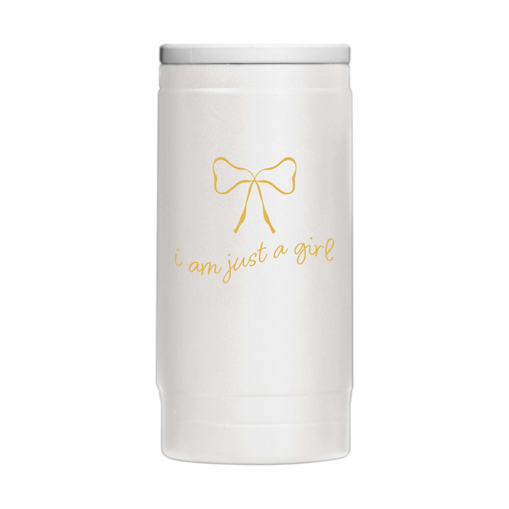 Just A Girl Just A Girl 12oz Powdercoat SlimCan Coolie - Logo Brands - Flyclothing LLC