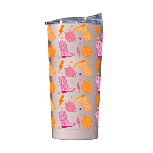 Just A Girl 20oz Disco Cowgirl Pattern Powder Coat Tumbler - Logo Brands - Flyclothing LLC