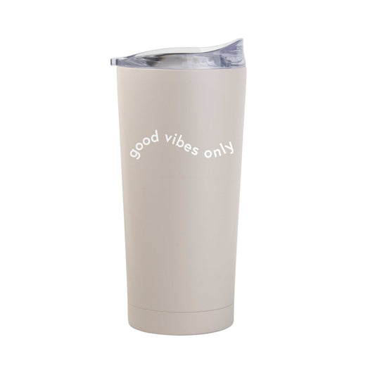Just a Girl Good Vibes Only 20oz Powder Coat Tumbler - Logo Brands - Flyclothing LLC