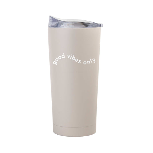 Just a Girl Good Vibes Only 20oz Powder Coat Tumbler - Logo Brands - Flyclothing LLC