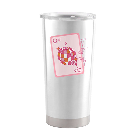 Just A Girl 20oz Lucky You Card Powder Coat Tumbler - Logo Brands - Flyclothing LLC