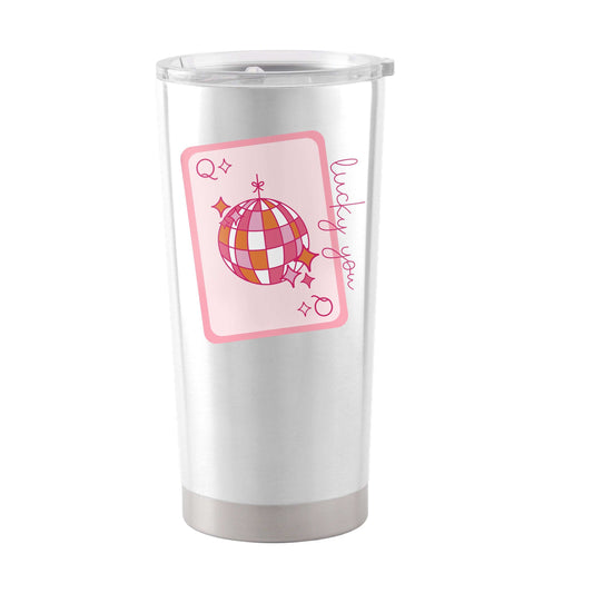 Just A Girl 20oz Lucky You Card Powder Coat Tumbler - Logo Brands - Flyclothing LLC