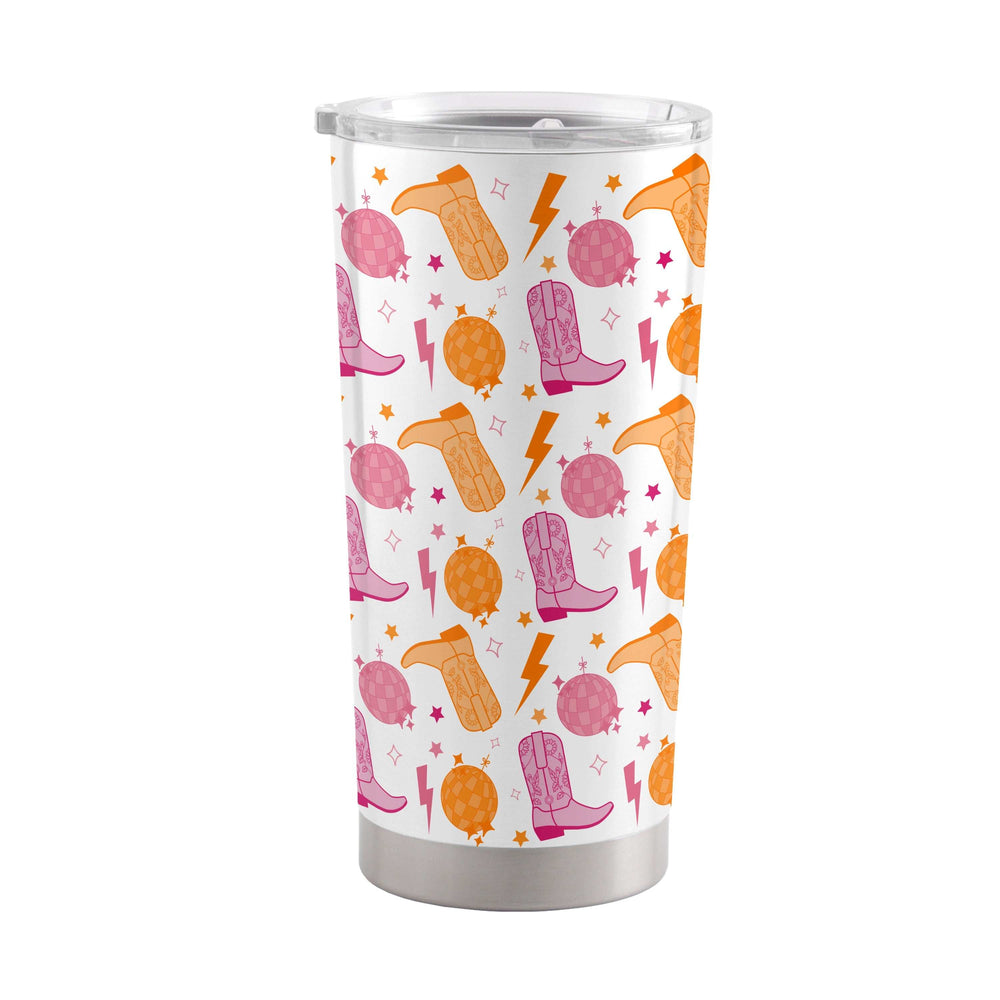 Just A Girl 20oz Disco Cowgirl Pattern Powder Coat Tumbler - Logo Brands - Flyclothing LLC