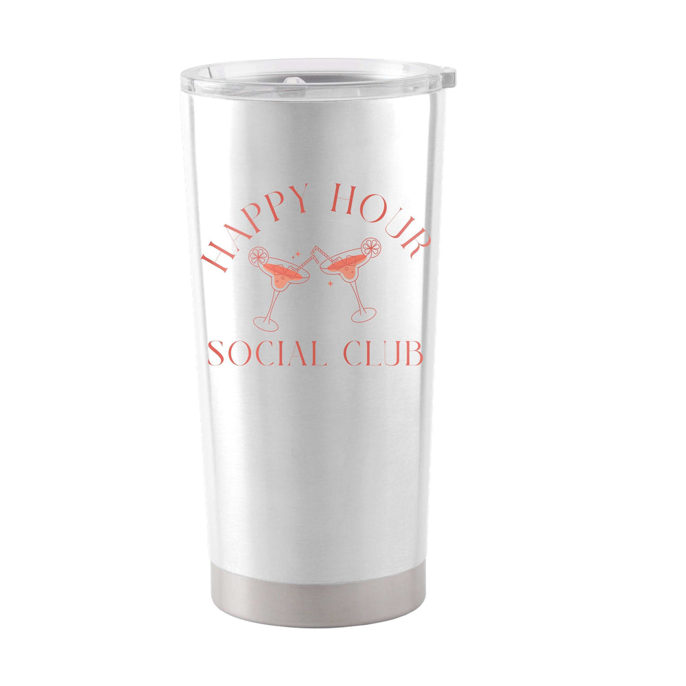 Just A Girl Happy Hour 20oz Powder Coat Tumbler - Logo Brands - Flyclothing LLC