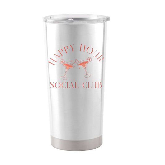 Just A Girl Happy Hour 20oz Powder Coat Tumbler - Logo Brands - Flyclothing LLC