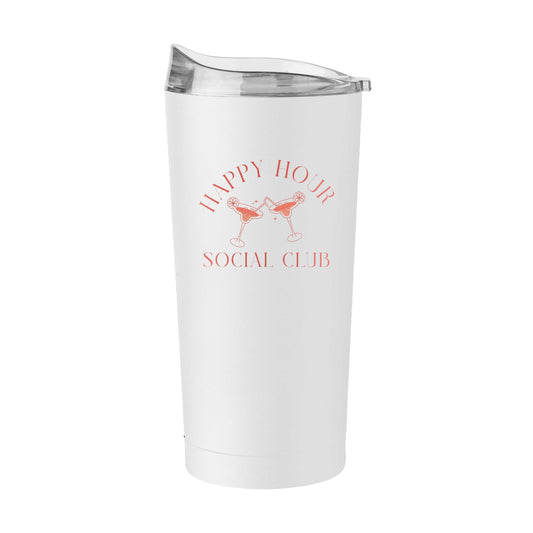 Just A Girl Happy Hour 20oz Powder Coat Tumbler - Logo Brands - Flyclothing LLC