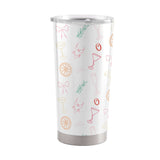 Just A Girl Summer Pattern 20oz Powder Coat Tumbler - Logo Brands - Flyclothing LLC