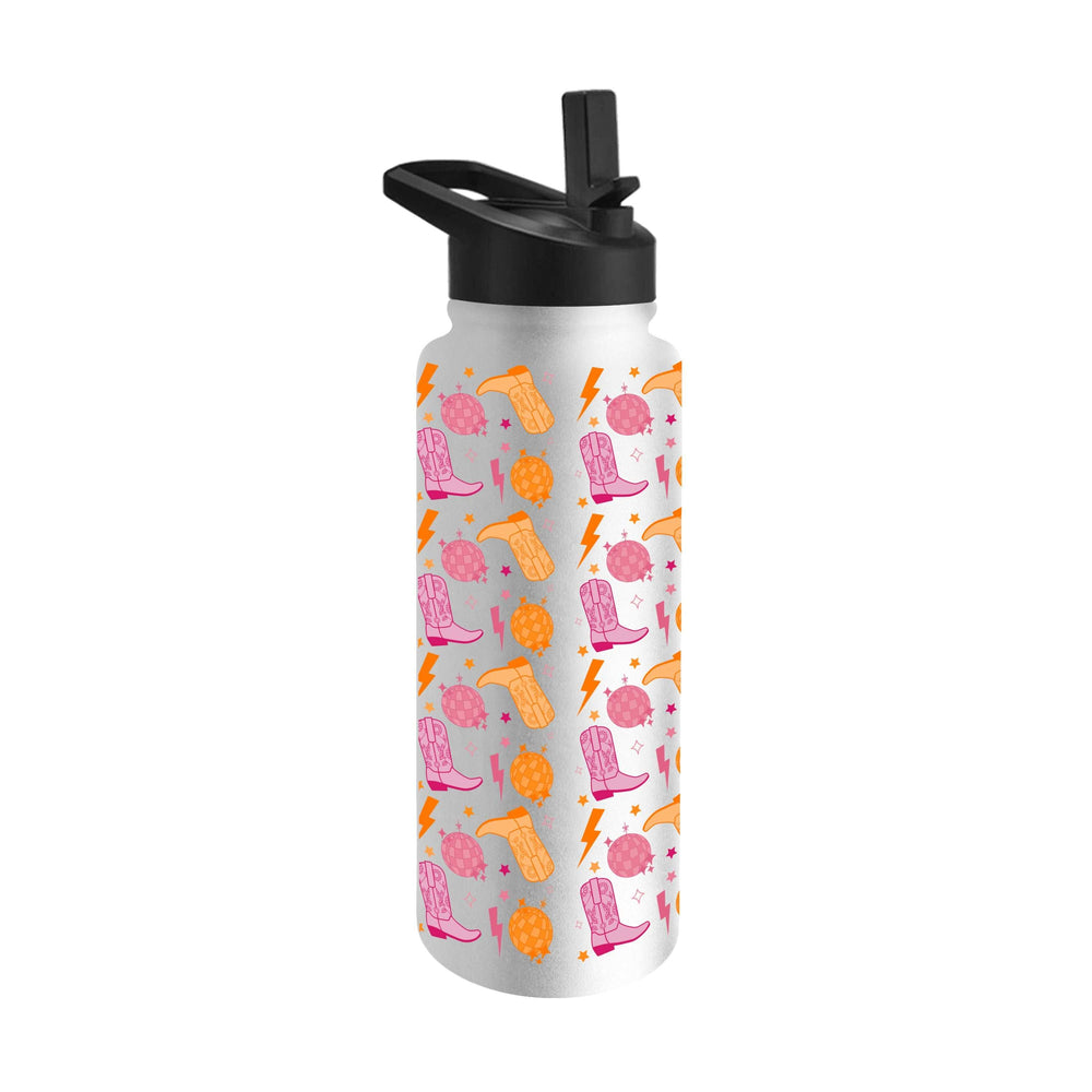 Just A Girl 34oz Disco Cowgirl Pattern Quencher Bottle - Logo Brands - Flyclothing LLC
