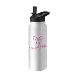 Just A Girl 34oz Pink Bow Quencher Bottle - Logo Brands - Flyclothing LLC
