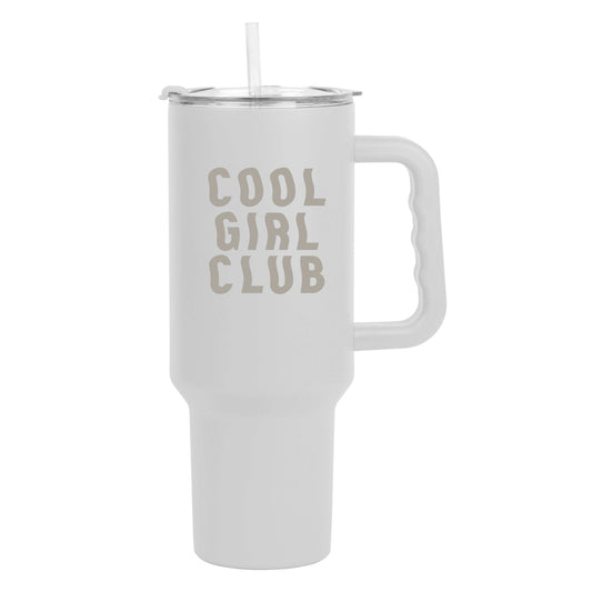 Just a Girl Cool Girl Cub 40oz Powder Coat Tumbler - Logo Brands - Flyclothing LLC