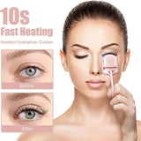 Electric Eyelash Curler USB Charging Model Fast Heating Portable Eye Lash Perm Shaping and Lasting Curling Thermal Eyelash Clip - ZeeBelle.com - Flyclothing LLC