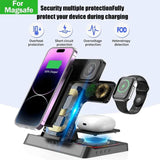 4 in 1 Foldable Wireless Charger Stand For IPhone 15 14 13 12 for Apple Watch 9 8 Airpods Pro iWatch Fast Charging Dock Station - ZeeBelle.com - Flyclothing LLC