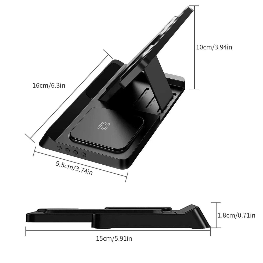 4 in 1 Foldable Wireless Charger Stand For IPhone 15 14 13 12 for Apple Watch 9 8 Airpods Pro iWatch Fast Charging Dock Station - ZeeBelle.com - Flyclothing LLC