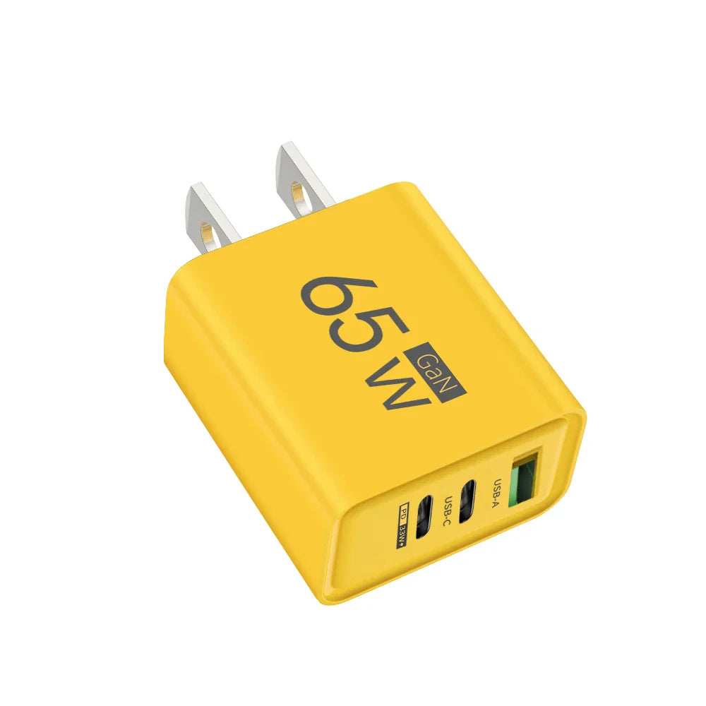 65W GaN USB C Charger Fast Charger QC3.0 Type C PD Mobile Phone Quick Charging Adapter for iPhone Samsung Xiaomi Wall Charger - ZeeBelle.com - Flyclothing LLC