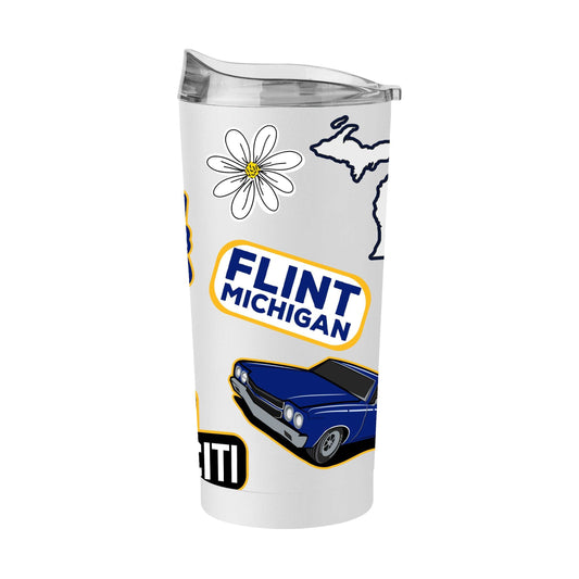 Flint MI Souvenir Native 20oz Powder Coat - Logo Brands - Flyclothing LLC