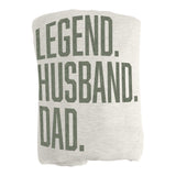 Father's Day Legend Husband Dad Sublimated Sweatshirt Blanket - Logo Brands - Flyclothing LLC
