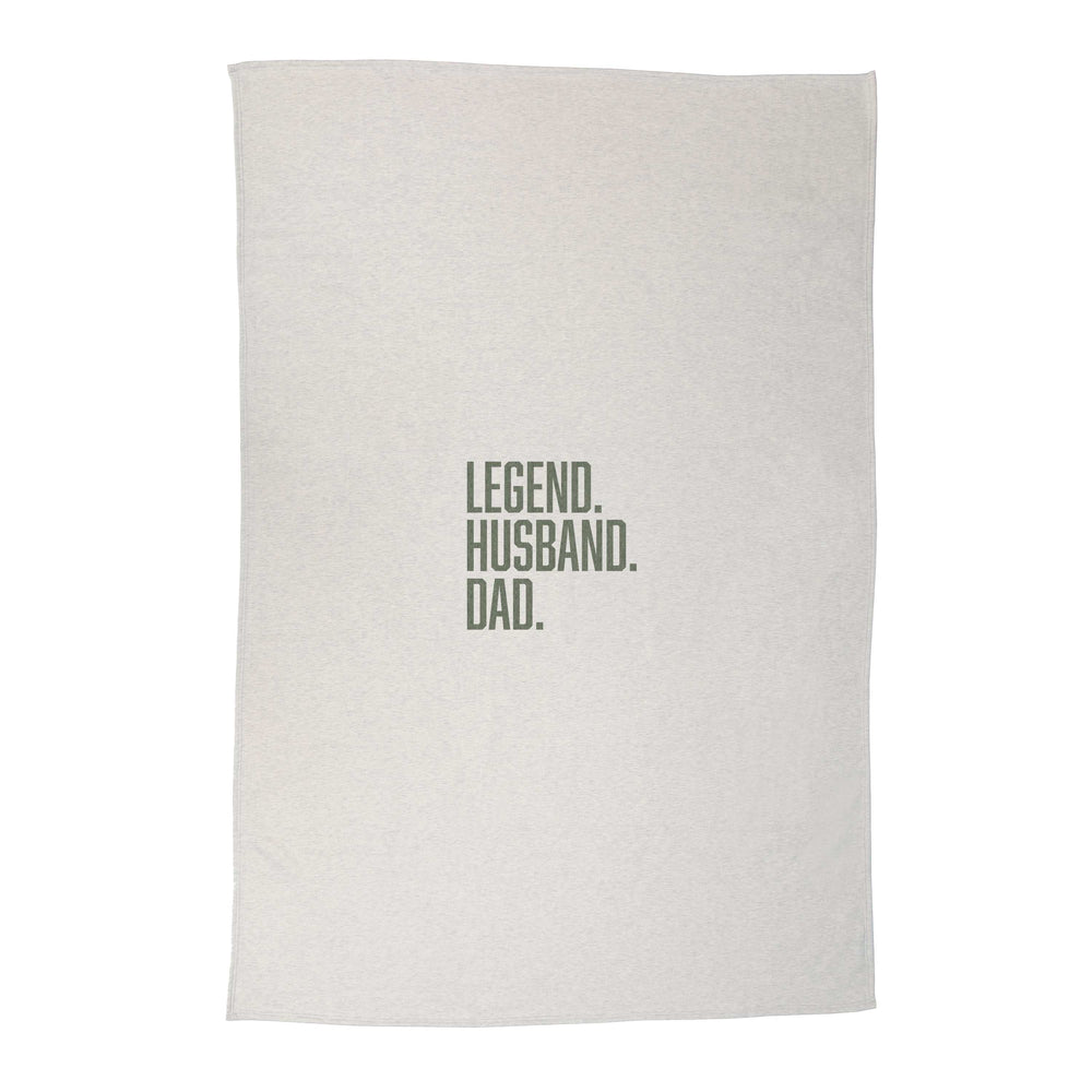 Father's Day Legend Husband Dad Sublimated Sweatshirt Blanket - Logo Brands - Flyclothing LLC