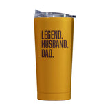 Father's Day Legend Husband Dad 20oz Powder Coat Tumbler - Logo Brands - Flyclothing LLC