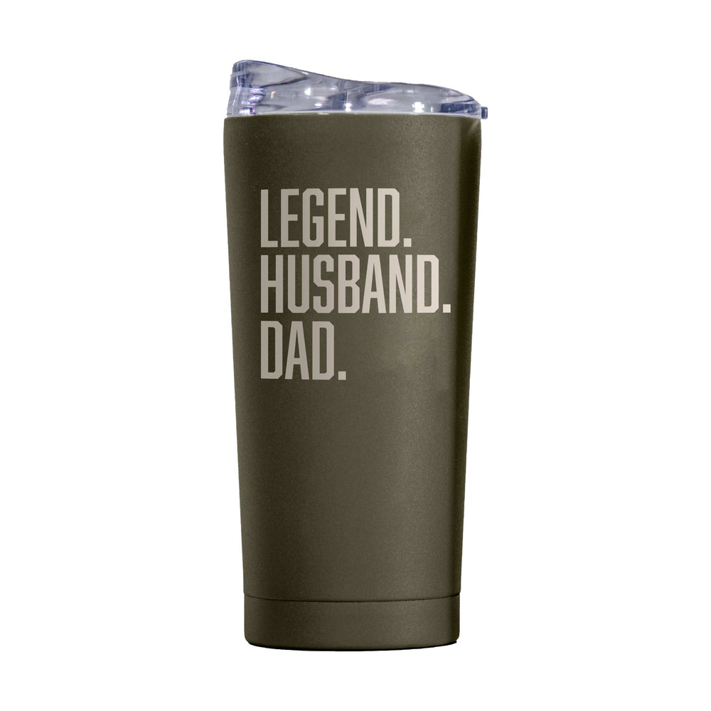 Father's Day Legend Husband Dad 20oz Powder Coat Tumbler - Logo Brands - Flyclothing LLC