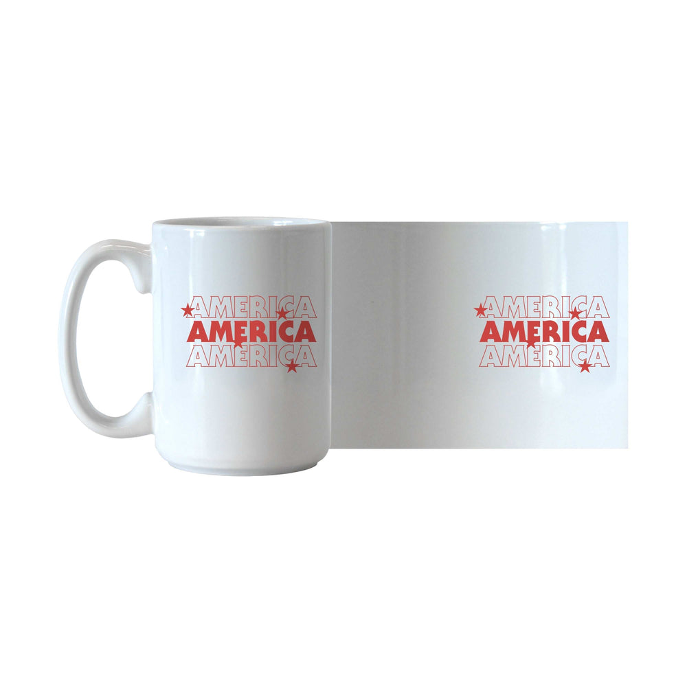 4th of July 15oz America Repeating Sublimated Mug - Logo Brands - Flyclothing LLC