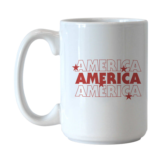 4th of July 15oz America Repeating Sublimated Mug - Logo Brands - Flyclothing LLC