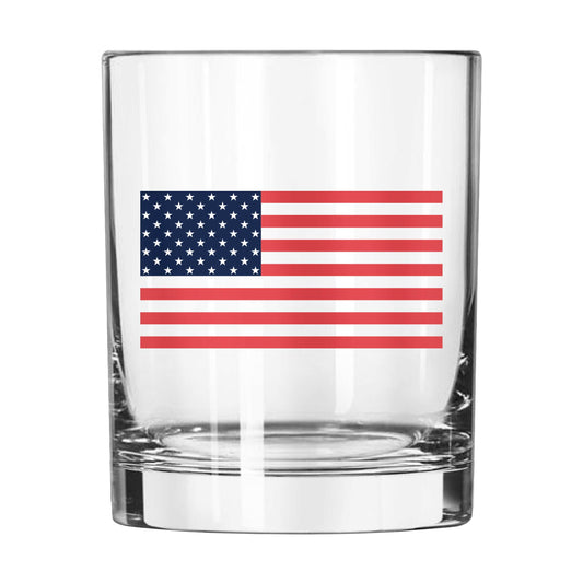 4th of July 14oz American Flag Rocks Glass - Logo Brands - Flyclothing LLC