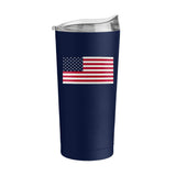 4th of July 20oz Navy American Flag Powder Coat Tumbler - Logo Brands - Flyclothing LLC