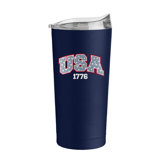 4th of July 20oz Navy USA Powder Coat Tumbler - Logo Brands - Flyclothing LLC