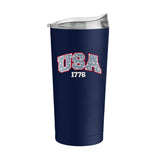 4th of July 20oz Navy USA Powder Coat Tumbler - Logo Brands - Flyclothing LLC